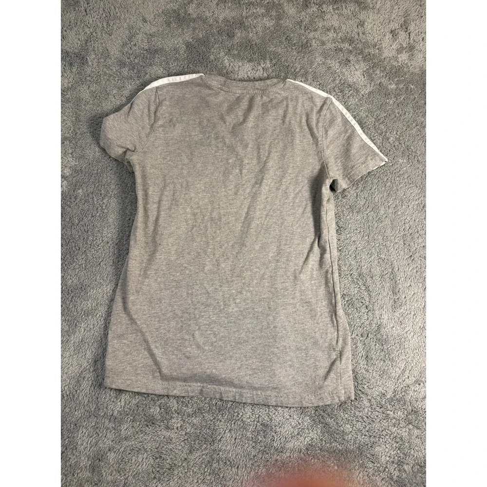 Adidas Essentials 3-Stripes Slim Fit T-Shirt Grey White GL0785 Mens Small